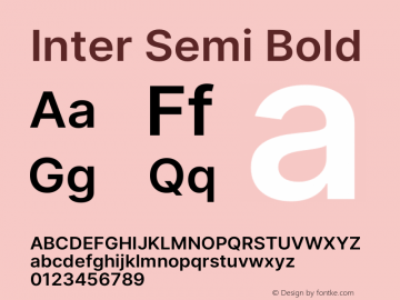 Inter Semi Bold Version 3.005;git-f04932174图片样张