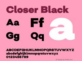 Closer Black Version 1.000;YWFTv17 Font Sample