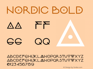 Nordic-Bold Version 1.00 April 28, 2016, initial release图片样张