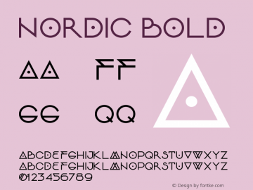 Nordic Bold Version 1.00 April 28, 2016, initial release图片样张