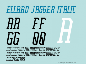 Ellard Jagger Italic Version 1.002;Fontself Maker 3.1.2图片样张