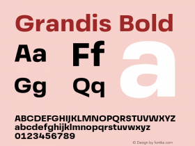 Grandis-Bold Version 1.000 | wf-rip DC20190510图片样张