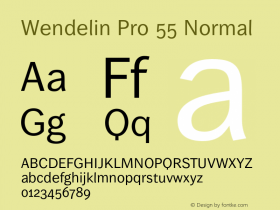WendelinPro-Normal Version 5.035 Font Sample