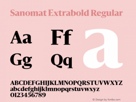 SanomatExtrabold Version 1.1 2017 Font Sample