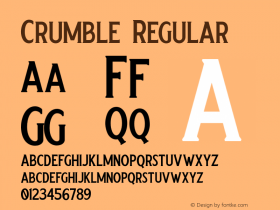 CrumbleRegular Version 1.000;YWFTv17图片样张