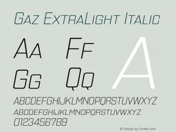 GazEl-Italic OTF 1.000;PS 001.001;Core 1.0.29 Font Sample