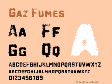 GazFumes-Regular OTF 1.000;PS 001.001;Core 1.0.29 Font Sample