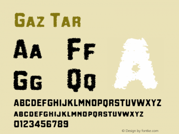 GazTar-Regular OTF 1.000;PS 001.001;Core 1.0.29 Font Sample