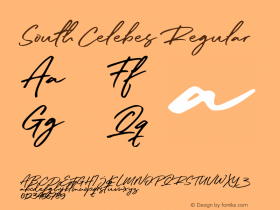 South Celebes Version 1.00;May 12, 2019;FontCreator 11.5.0.2430 64-bit Font Sample