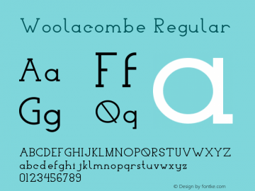 Woolacombe Version 1.003;Fontself Maker 3.1.2图片样张