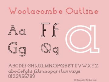 Woolacombe Outline Version 1.002;Fontself Maker 3.1.2 Font Sample