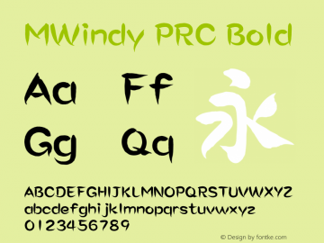 MWindy PRC Bold 图片样张