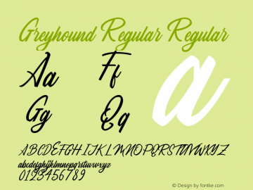 Greyhound Regular Regular Version 1.000图片样张