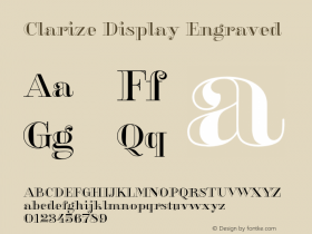 ClarizeDisplay-Engraved 001.000 Font Sample