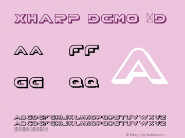 XHARP Demo 3D Version 1.002;Fontself Maker 3.1.2 Font Sample