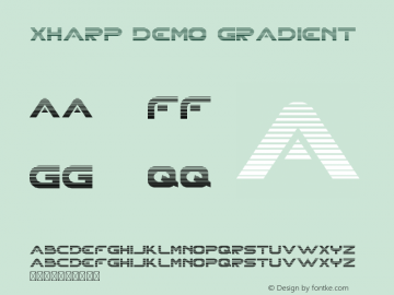 XHARP Demo Gradient Version 1.002;Fontself Maker 3.1.2图片样张