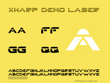 XHARP Demo LASER Version 1.002;Fontself Maker 3.1.2图片样张