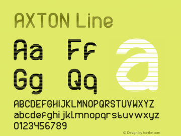 AXTON Line Version 1.006;Fontself Maker 3.1.2图片样张