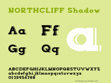 NORTHCLIFF Shadow Version 1.002;Fontself Maker 3.1.2图片样张