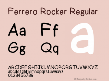 Ferrero Rocker Version 1.00;May 17, 2019;FontCreator 11.5.0.2430 64-bit图片样张
