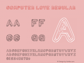 Computer Love Regular Version 1.000 Font Sample