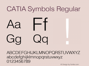Catia Symbols Font
