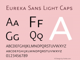 EurekaSans-LightCaps 004.301 Font Sample