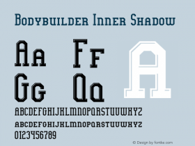 Bodybuilder Inner Shadow Version 1.00;May 22, 2019;FontCreator 11.5.0.2430 64-bit Font Sample