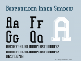 Bodybuilder Inner Shadow Version 1.00;May 22, 2019;FontCreator 11.5.0.2430 64-bit图片样张