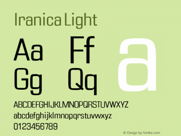 Iranica-Light Version 1.00 Font Sample