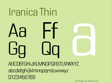 Iranica-Thin Version 1.00 Font Sample