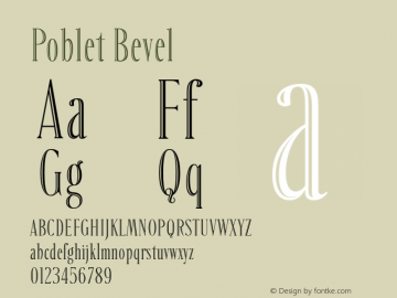 Poblet-Bevel Version 1.000 | wf-rip DC20190110 Font Sample