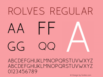 RolvesRegular 1.000;YWFTv17 Font Sample