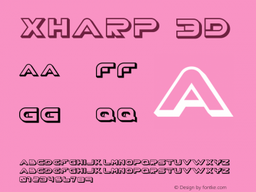 XHARP 3D Version 1.002;Fontself Maker 3.1.2图片样张