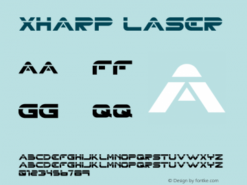 XHARP LASER Version 1.002;Fontself Maker 3.1.2图片样张