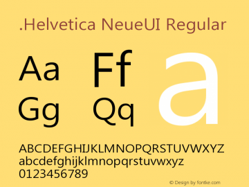 .Helvetica NeueUI Regular 10.0d38e9图片样张