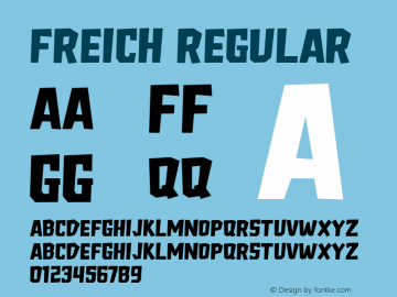 Freich Version 1.000 Font Sample