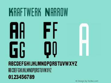 Kraftwerk Narrow Version 001.000 Font Sample