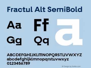 Fractul Alt SemiBold Version 1.000;hotconv 1.0.109;makeotfexe 2.5.65596;YWFTv17图片样张