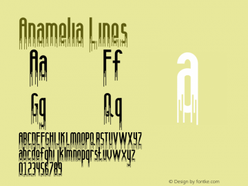 Anamelia Lines Version 1.002;Fontself Maker 3.1.2图片样张