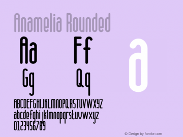 Anamelia Rounded Version 1.002;Fontself Maker 3.1.2图片样张