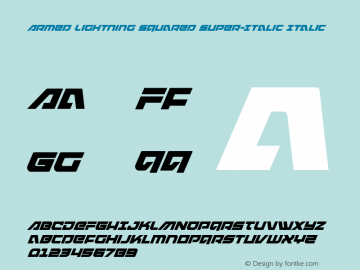 Armed Lightning Squared Super-Italic Version 1.1; 2019图片样张