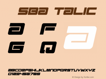 Esba - Italic Version 1.00 August 27, 2018, initial release图片样张