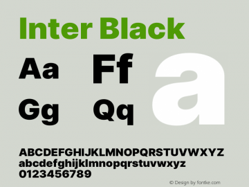Inter Black Version 3.006;git-3b82d3817 Font Sample