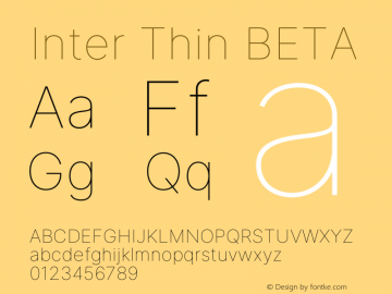 Inter Thin BETA Version 3.006;git-3b82d3817图片样张