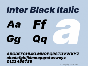 Inter Black Italic Version 3.006;git-3b82d3817图片样张