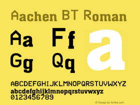 Aachen BT mfgpctt-v4.4 Nov 10 1998 Font Sample