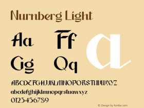 Nurnberg-Light Version 1.000;PS 001.000;hotconv 1.0.88;makeotf.lib2.5.64775;YWFTv17 Font Sample