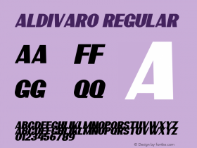 Aldivaro Regular Version 1.00;May 25, 2019;FontCreator 11.5.0.2430 64-bit图片样张