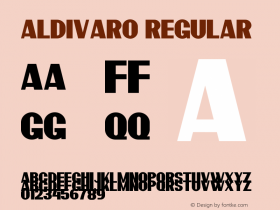 Aldivaro Regular Version 1.00;May 25, 2019;FontCreator 11.5.0.2430 64-bit图片样张